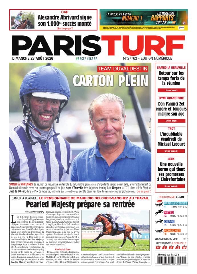 Couverture de l'édition du Dimanche 23 août 2026