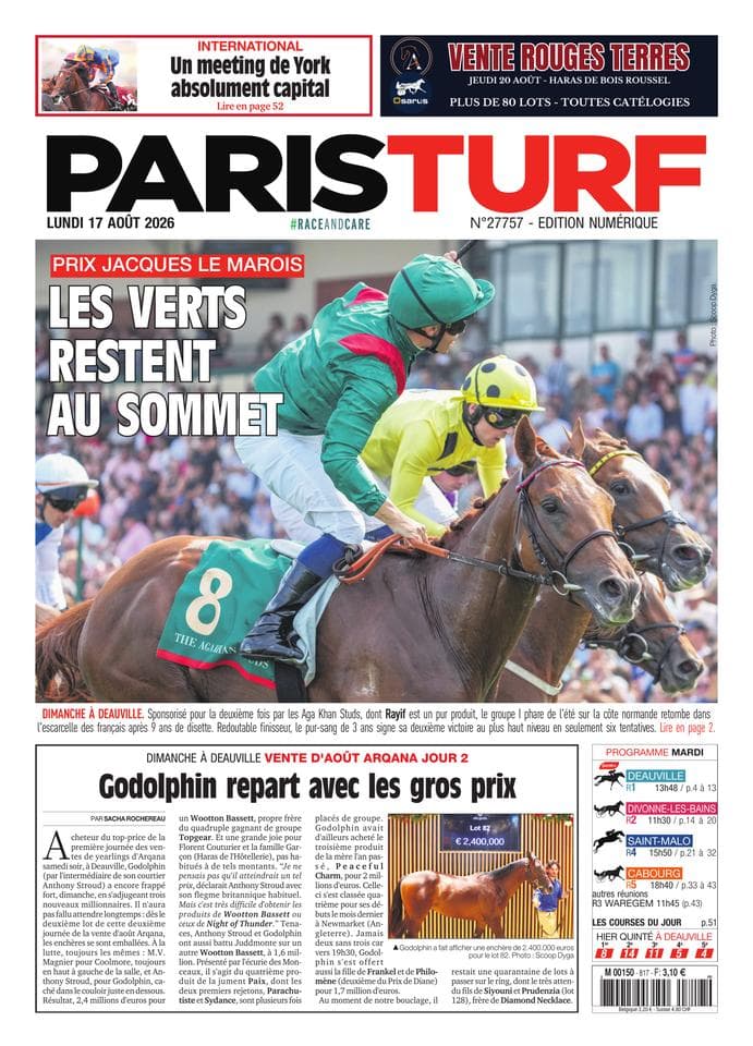 Couverture de l'édition du Lundi 17 août 2026